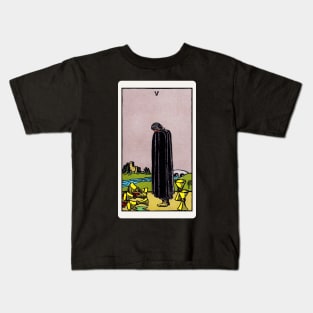 Card #40 - Five Of Cups - Rider Waite Smith Tarot Kids T-Shirt